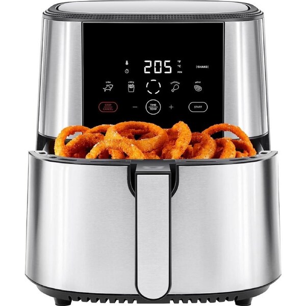 TurboFry Touch Air Fryer - XL 7.5L, 1800W, 4 Presets, No Oil, Nonstick, Auto Shutoff, Stainless Steel