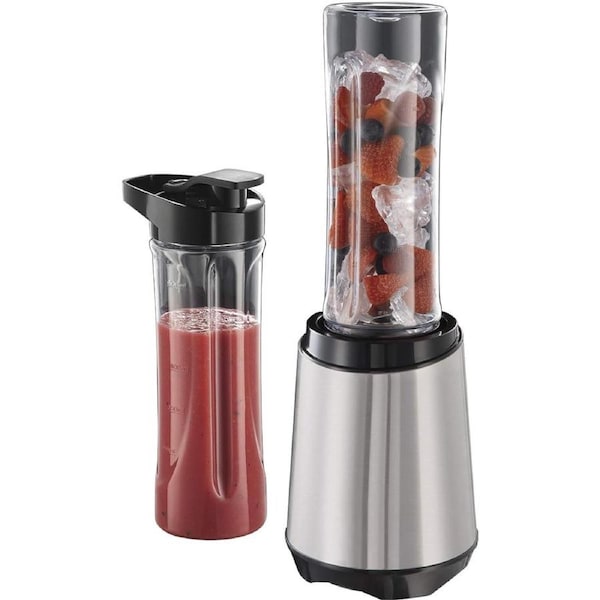 Stainless Steel Blender - 300W Motor, Dishwasher Safe, High Speed - Silver/Black