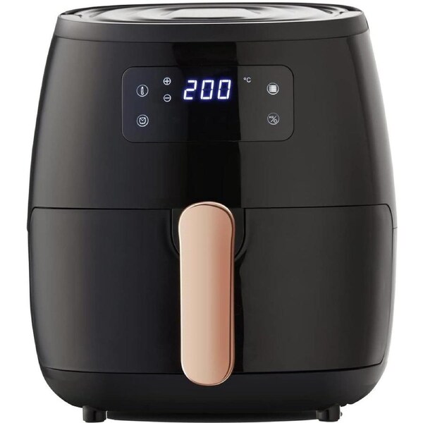 Brooklyn Digital Air Fryer - 5.7L Capacity, 7 Auto Functions, Touchscreen Display - Black/Copper