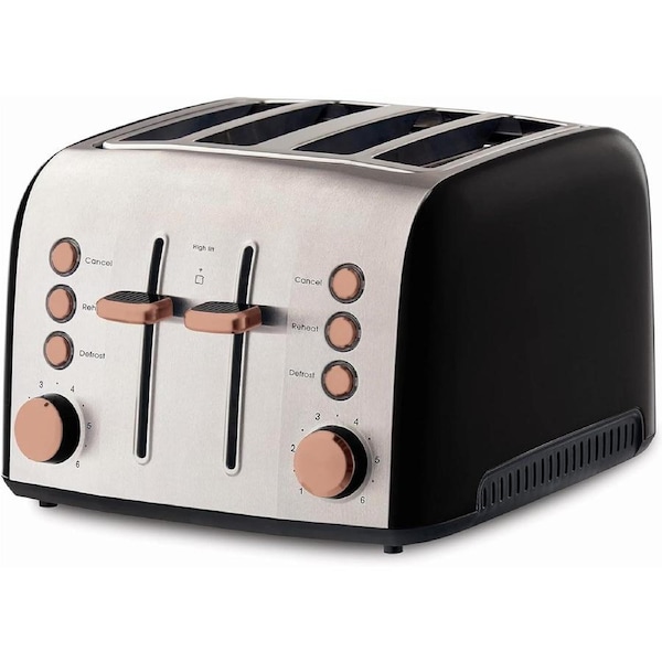 Brooklyn Toaster 4 Slice, Extra Wide Slots, High-Lift, Copper