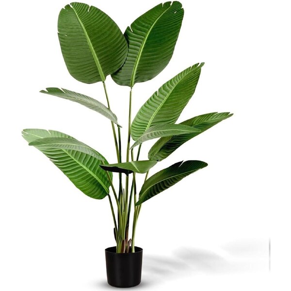 Artificial Bird of Paradise Palm Tree with Plastic Planter