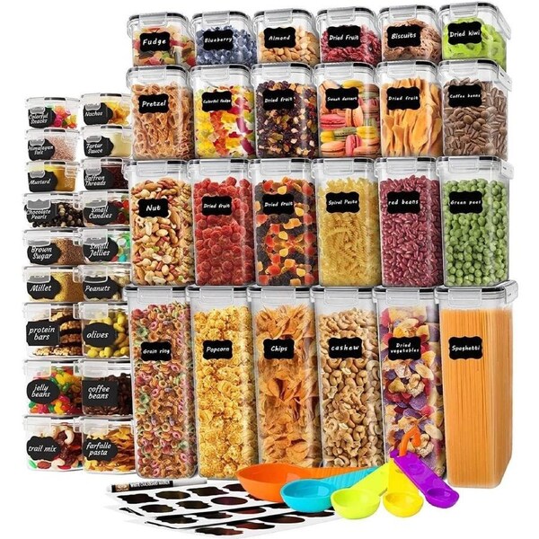 42 Pack FLAWSOME KITCHEN Airtight Food Storage Set - BPA Free