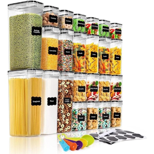 24PC Airtight Food Containers Set for Kitchen Organization - BPA Free
