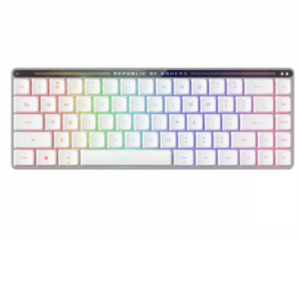 ASUS ROG Falchion RX Red Low Profile Wireless Gaming Keyboard, Tri-mode Connection, ROG Omni Receiver, Intuitive control