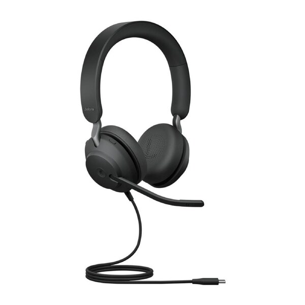 Jabra Evolve2 40 SE Wired USB-A MS Stereo Headset, 360 BusyLight, Noise Isolationg Ear Cushions, 2Yr Warranty, Plug-and-play, 3-Microphone Technology