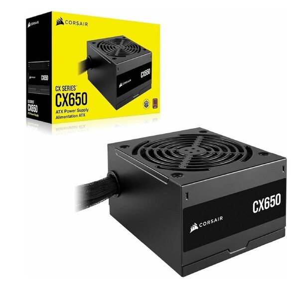 Corsair 650W CX Series, 80 PLUS Bronze Certified, Up to 88% Efficiency, Compact 125mm design easy fit and airflow, ATX PSU 2024