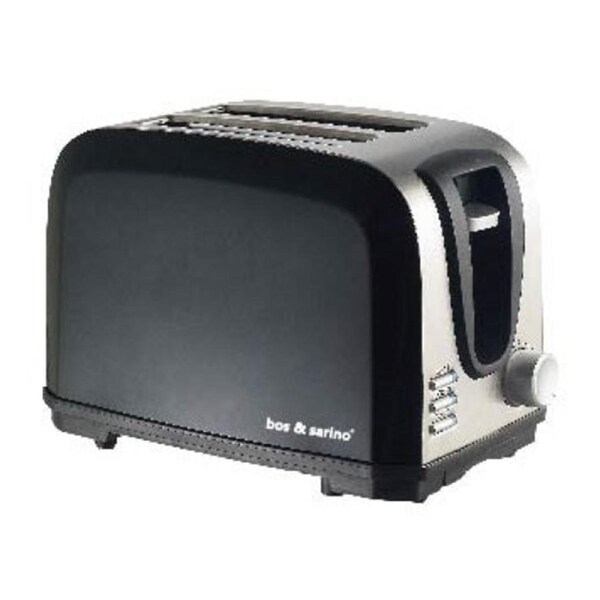 Toaster Black 2 Slice Stainless Steel - BOS & SARINO