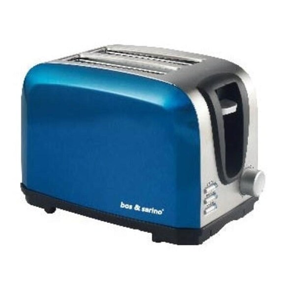 Toaster Blue 2 Slice Stainless Steel - BOS & SARINO