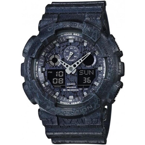 Casio G-Shock Cracked Pattern Analog/Digital Watch GA-100CG-2ADR GA-100CG-2 GA-100 200M Water Resist 2YR Warranty