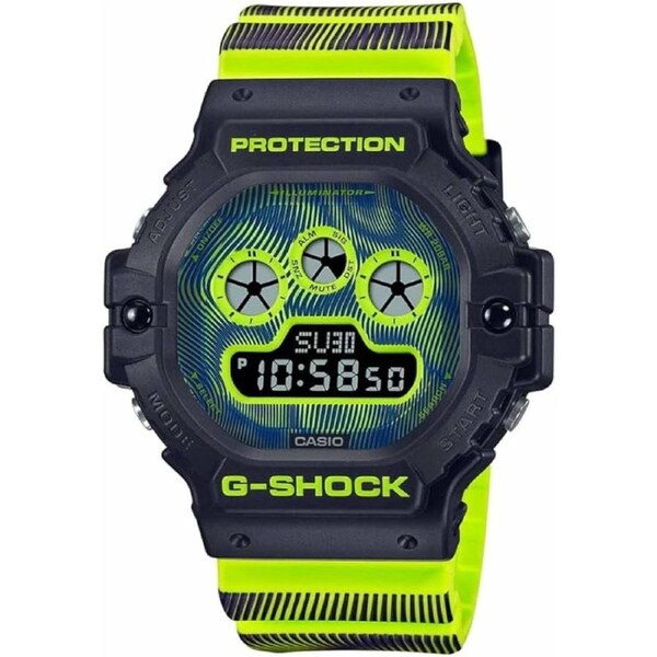 Casio G-Shock ?Triple Graph? Watch DW-5900TD-9DR DW-5900TD-9 DW-5900 vibrant fluorescent colour 2-Years Warranty