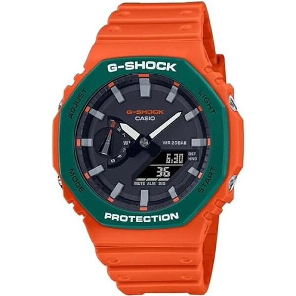 Casio G-Shock Analog/Digital Watch Orange GA-2110SC-4AD GA-2110SC-4 GA-2110 200M Water Resist 2YR Warranty