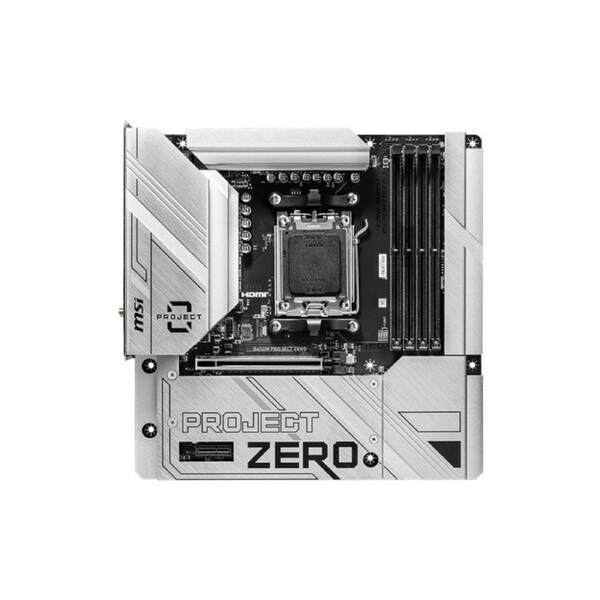 MSI B650M PROJECT ZERO AMD B650 Micro-ATX DDR5 Motherboard