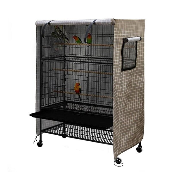 Nevenka Washable Bird Cage Cover Waterproof Blackout Drape Universal-Plaid