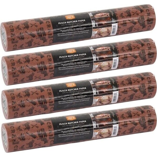 Oklahoma Joe's Peach Butcher Paper 45.7cm Wide 30m Roll - 4 Roll Bulk Pack Made in USA