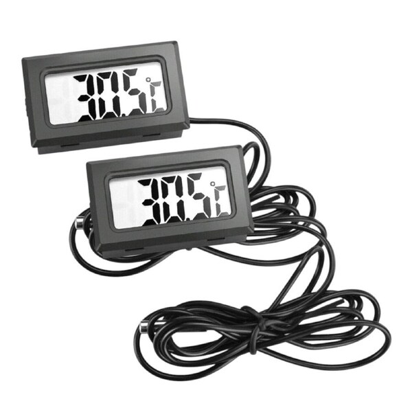 2-Pack LCD Digital Thermometer Freezer Aquarium Thermometer Cooking Kitchen Tank Fridge Temperature