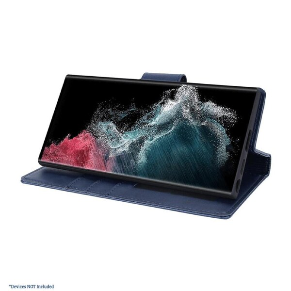 Samsung Galaxy S24 Ultra Compatible Case Cover With 2-in-1 Detachable Magnetic Flip Leather Wallet - Black