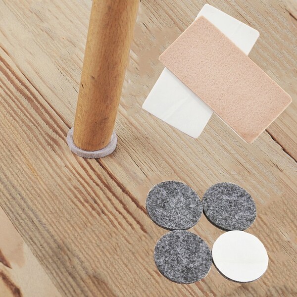 AINPECCA 110pcs Table Chair Furniture Feet Cover Floor Protector Felt Pad Leg Adhesive Non Slip Round/Square/Rectangular