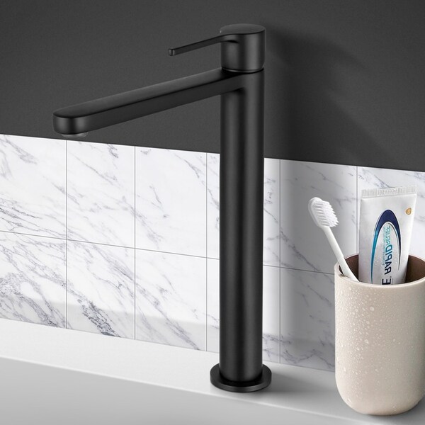 ACA Black Bathroom Basin Mixer Tap Brass Vanity Tall Counter Top Faucet