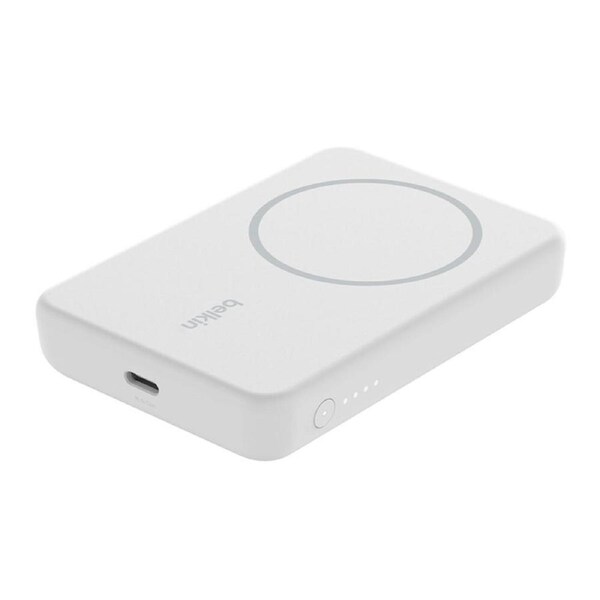 Belkin Magsafe Magnetic Wireless Power Bank + Stand 5K MAh 10W - White