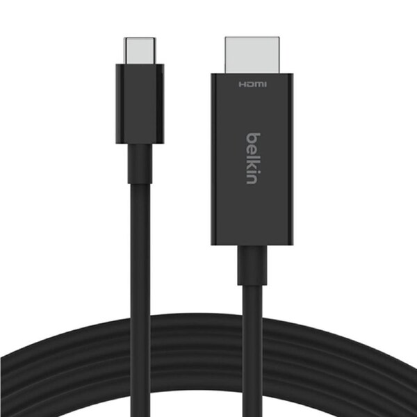 Belkin Connect Plug and Play 2M USB-C To HDMI 2.1 Cable 8K 60Hz - Black