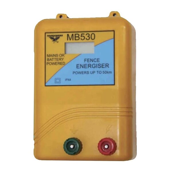 Thunderbird 50km Mains / Battery Electric Fence Energiser - MB-530