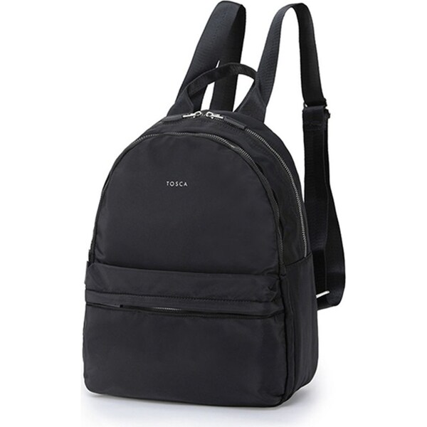 Tosca Daily Nylon Lightweight Shoulder College Laptop School Backpack - Black
