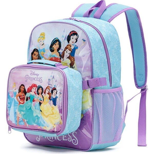 Disney Princesses Kids/Childrens Travel/School Backpack With Cooler Bag