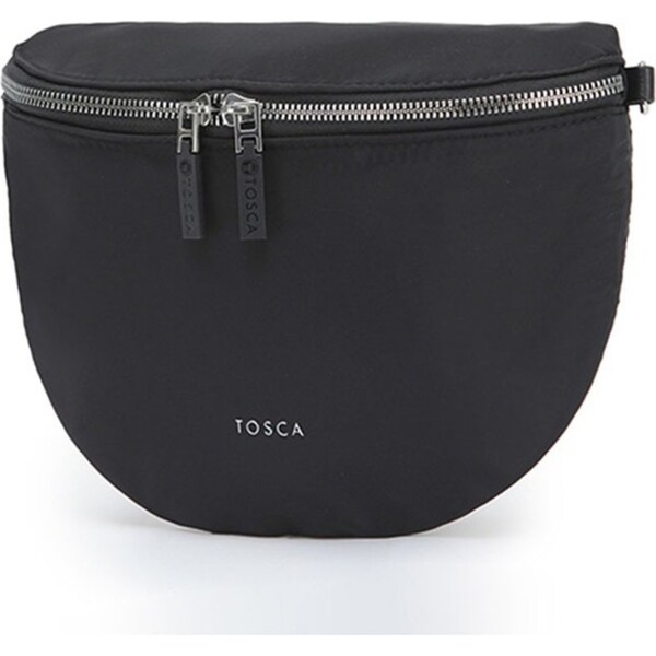 Tosca Sling Lightweight Vegan Crossbody Compact Shoulder Handbag Black w/Strap
