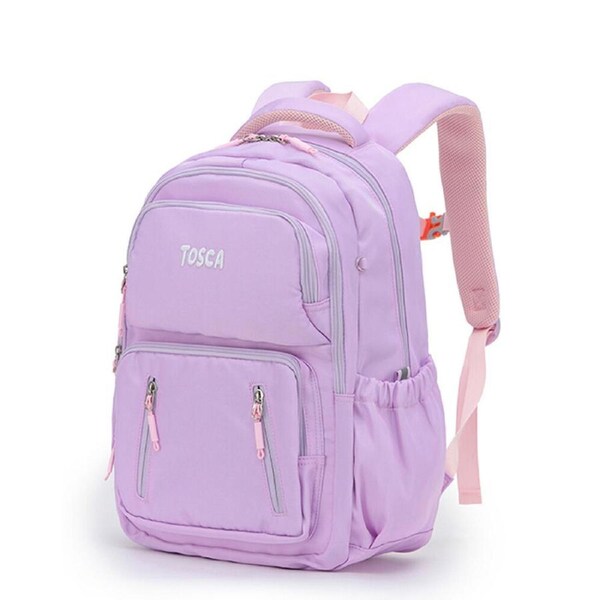 Tosca Childrens Lightweight Weekend Travel Back-to-School Backpack - Purple