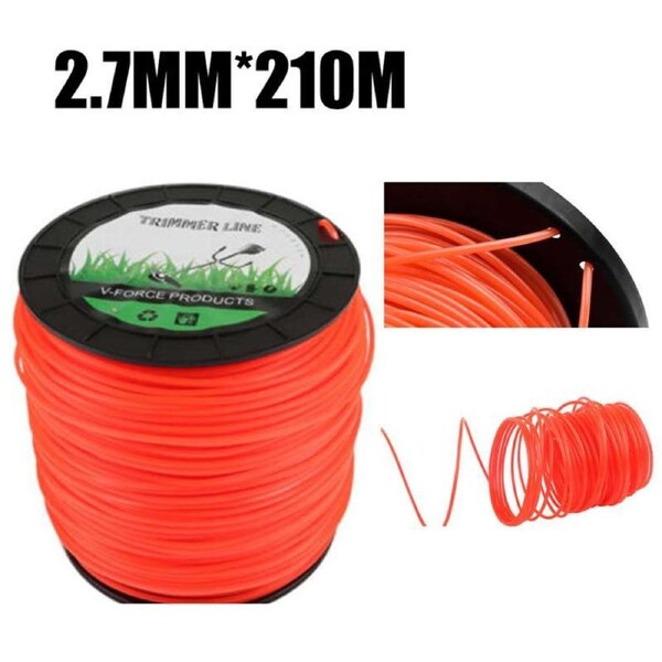 OZNALA 2.7mm*210m Trimmer Line Round Whipper Snipper Cord Wire Brush Cutter Grass AU