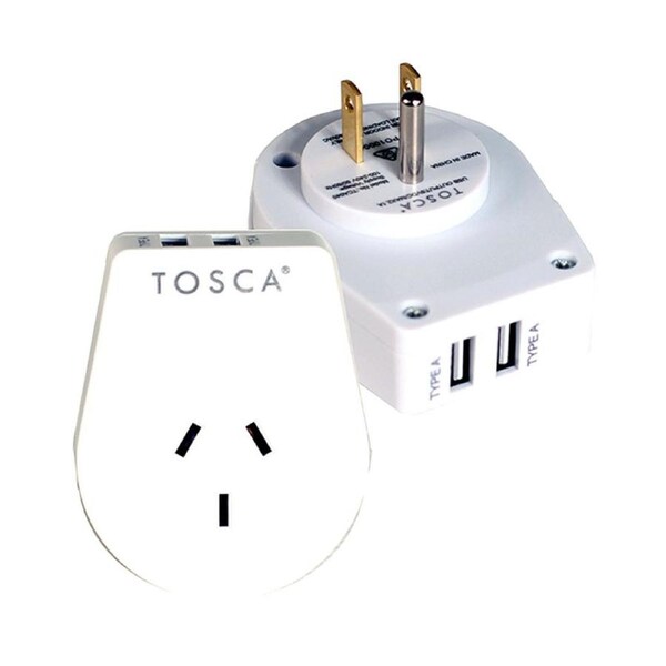 Tosca OB Travel Power Adapter Converter Plug w/ USB - USA Compatibility