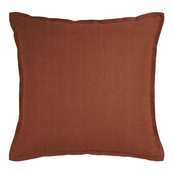 J Elliot Home Linen Collection 50x50cm Feather Filled Cushion Pillow Sqr Rust