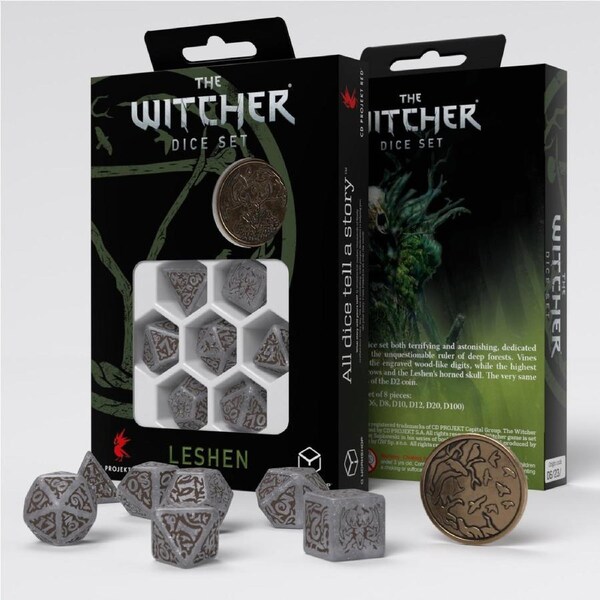 Q Workshop - The Witcher Dice Set Leshen - Shape Shifter Dice Set 7 With Coin