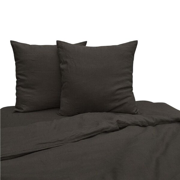 2pc J Elliot Home Linen Collection Euro 65cm Cushion Cover/Case Square Charcoal