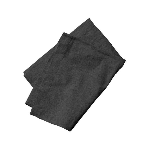 4pc J Elliot Home Linen Collection 50x50cm Square Napkin/Serviette Charcoal