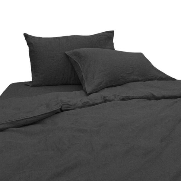 2pc J Elliot Home Linen Collection 48x74cm Pillowcases/Bed Pillow Case Charcoal