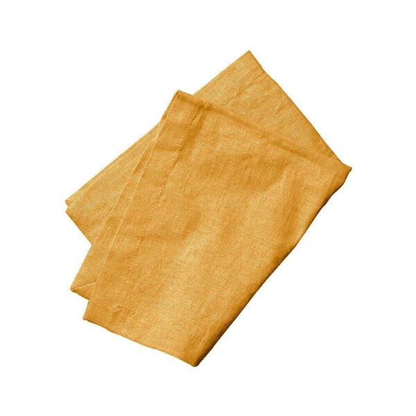 4pc J Elliot Home Linen Collection 50x50cm Square Napkin/Table Serviette Honey