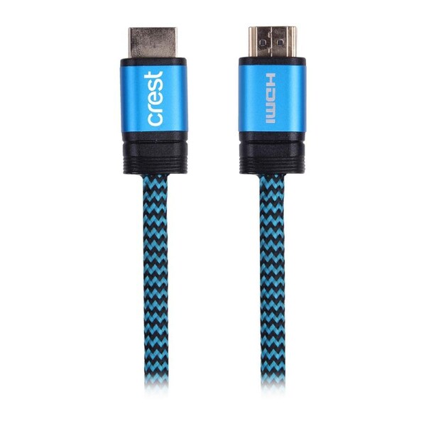 Crest 1m/18Gbps HDMI Male To Male Cable w/ Ethernet 4K/1080p Connector
