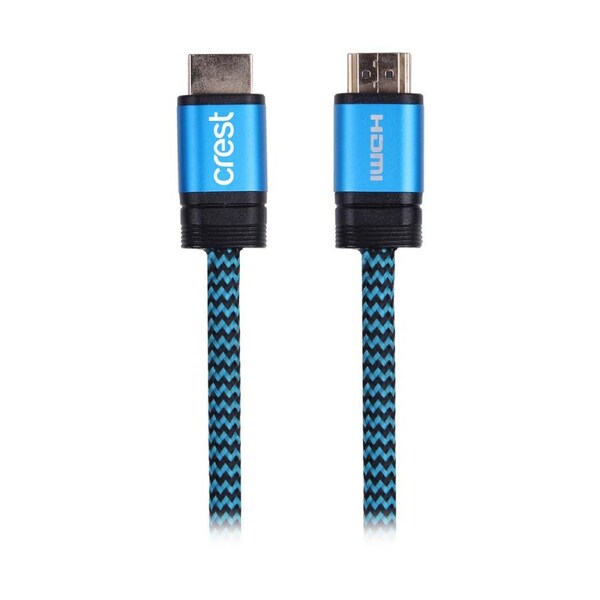 Crest 3m/18Gbps HDMI Male To Male Cable w/ Ethernet 4K/1080p Connector