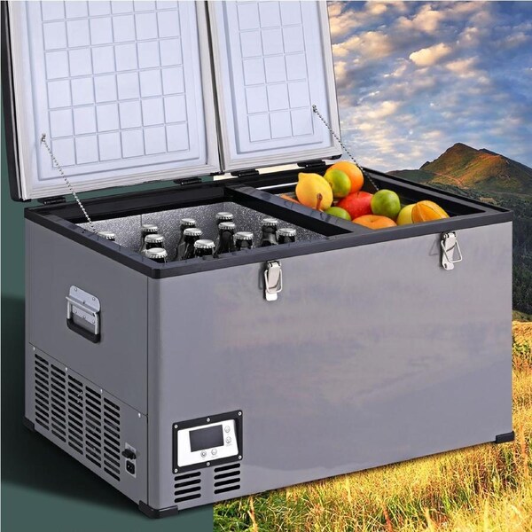 100L Portable Fridge Freezer Glacio Bar Fridge 12V/24V/240V Camping Caravan