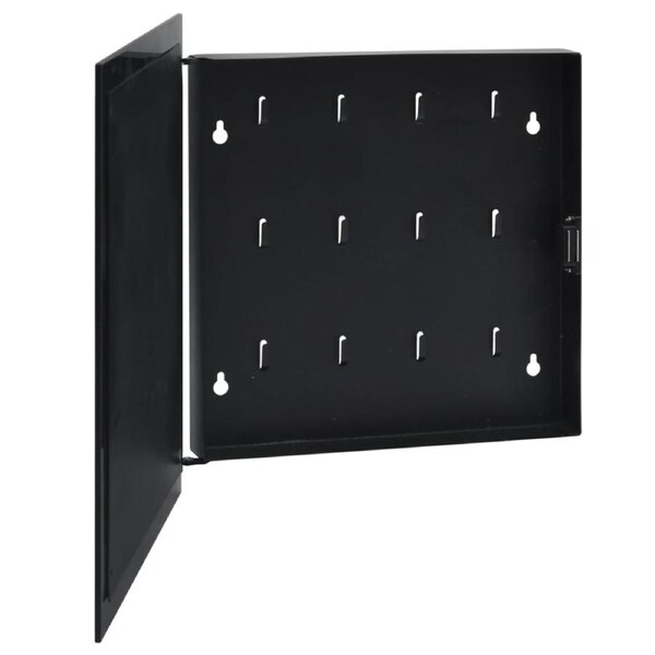 35x35x5.5 cm Wall Mounted Key Storage Cabinet Magnetic Door Board Organiser Box