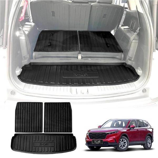 Boot Liner Back Seat Protector for Honda CRV CR-V 7 Seats 2023-Onwards Heavy Duty Cargo Trunk Mat Luggage Tray 3Pcs Set