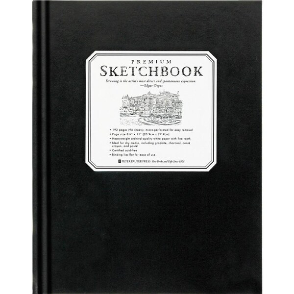 Peter Pauper Press Sketchbook Premium Large Black 310224