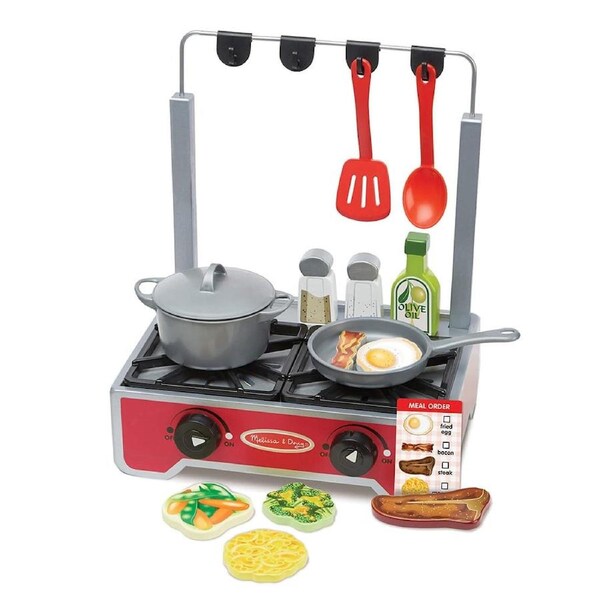 Melissa and Doug Deluxe Wooden Cooktop Playset