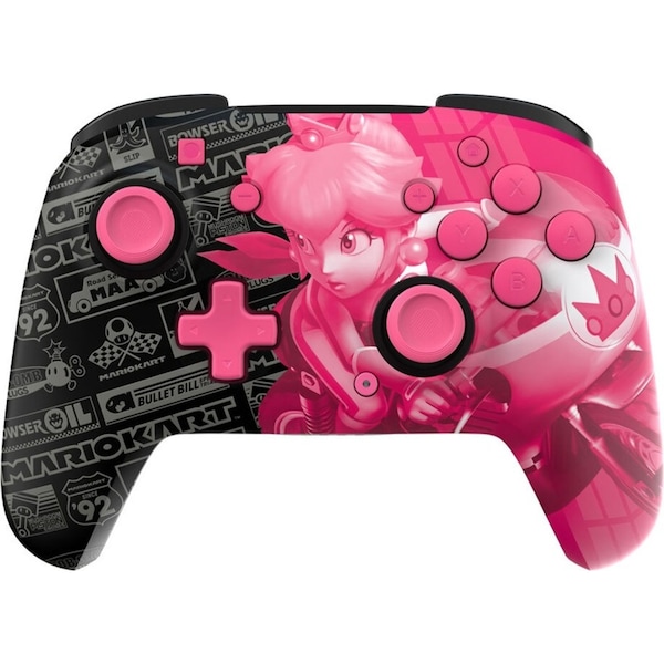 Nintendo Switch Rematch Glow Wireless Gaming Controller: Grand Prix Peach