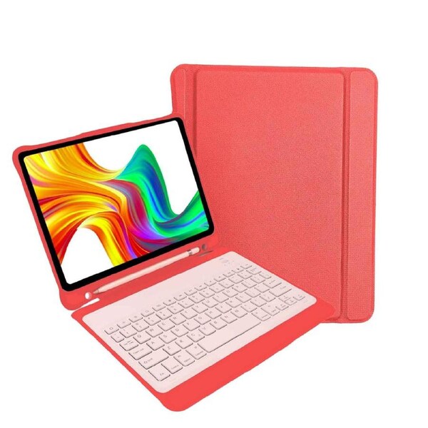 Watermelon Laser Keyboard Case for iPad 10.9" - Detachable, Long-lasting Battery, Pencil Holder