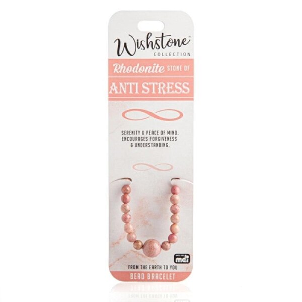 Wishstone Collection Rhodonite Bead Bracelet
