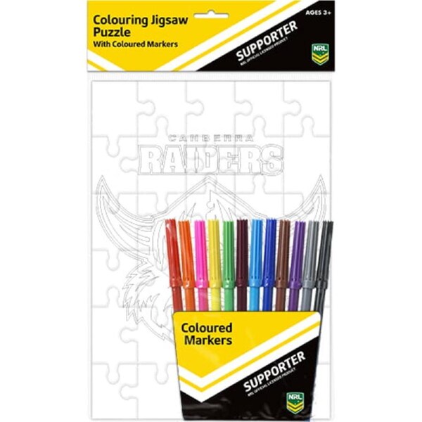 Canberra Raiders NRL Puzzle & Texter/Marker Set