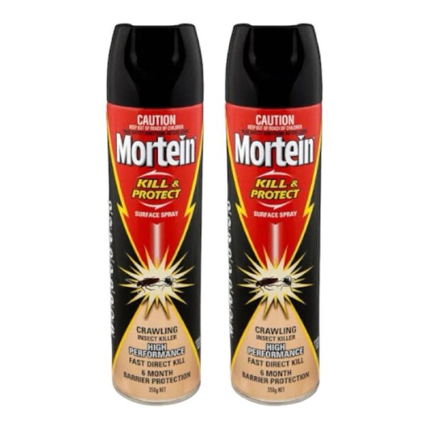 2 Pack Mortein Kill and Protect Surface Spray 350g