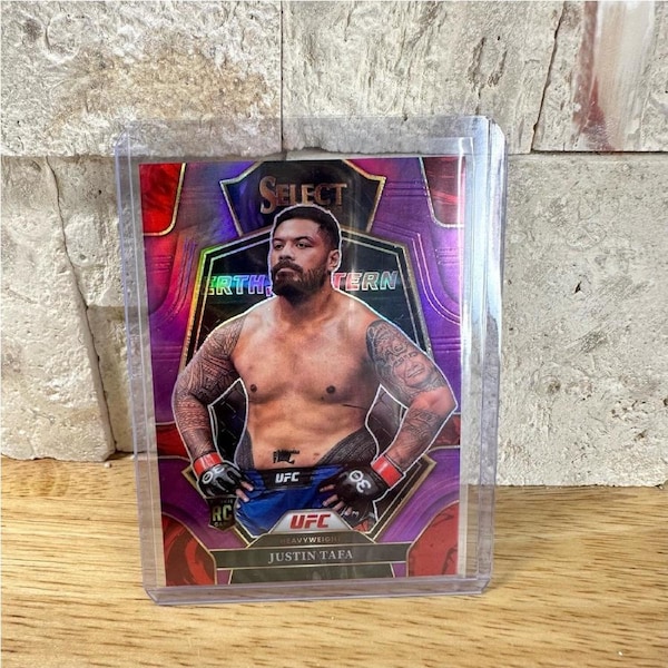 2023 Panini Select UFC - JUSTIN TAFA RC Purple 14/99